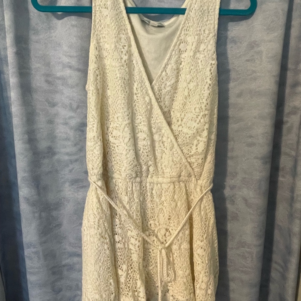 American Eagle White lace romper M